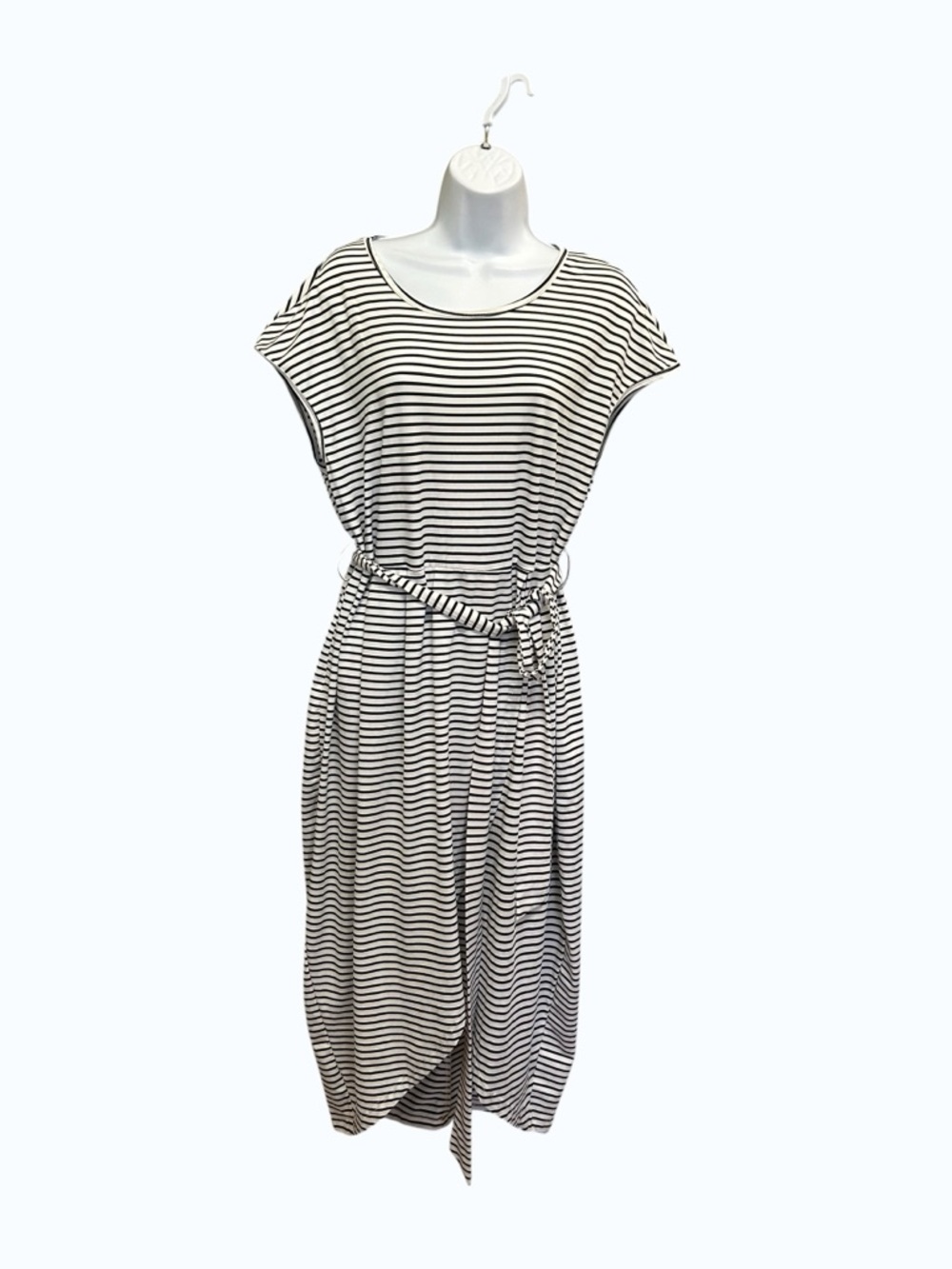 SHEIN Curve Striped Tulip Hem Midi  High Low Stretchy Plus Size 2XL